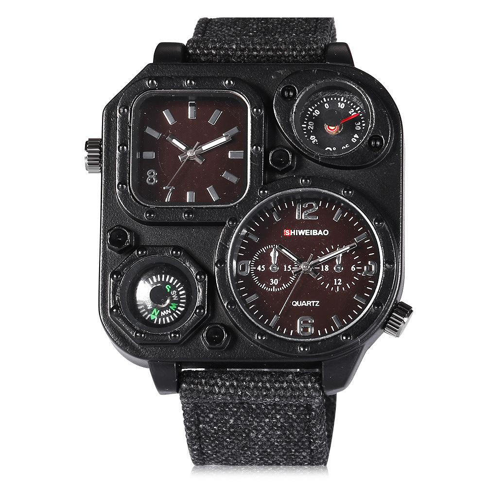 Men's Military Watch Multi-Time Zone Personalized Dial