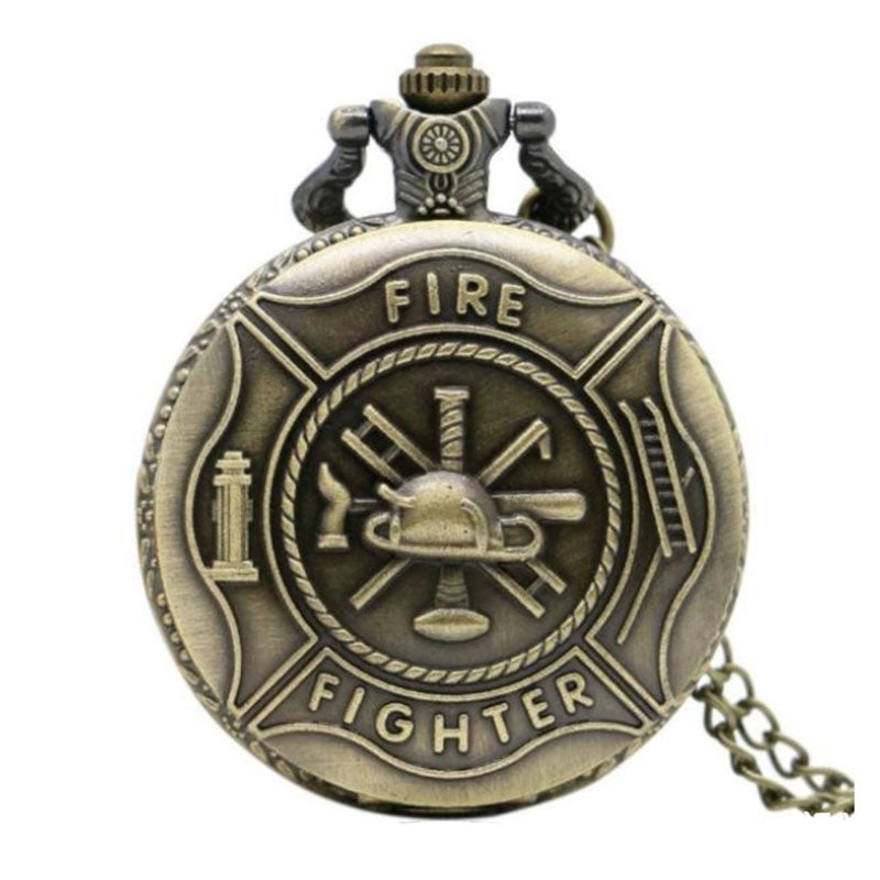 Fire Sign Quartz Flip Men's and Women's Commemorative Pocket Watch