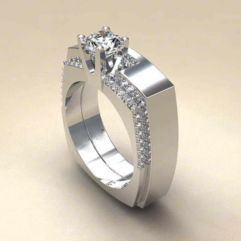 Women's Fashion Inlaid Zirconium Ring