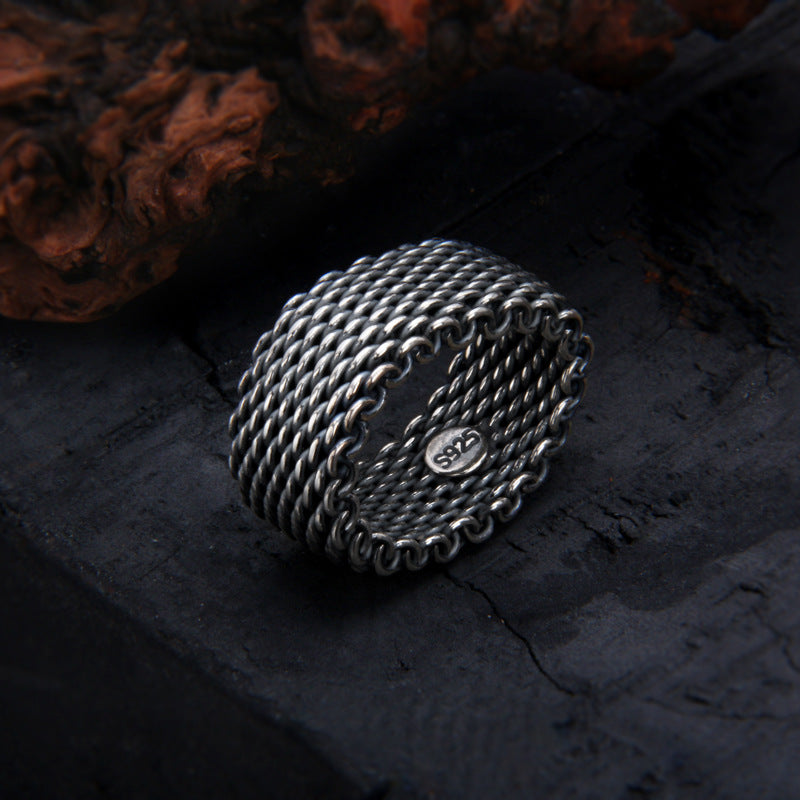 S925 Sterling Silver Turkish Hand-Woven Ring