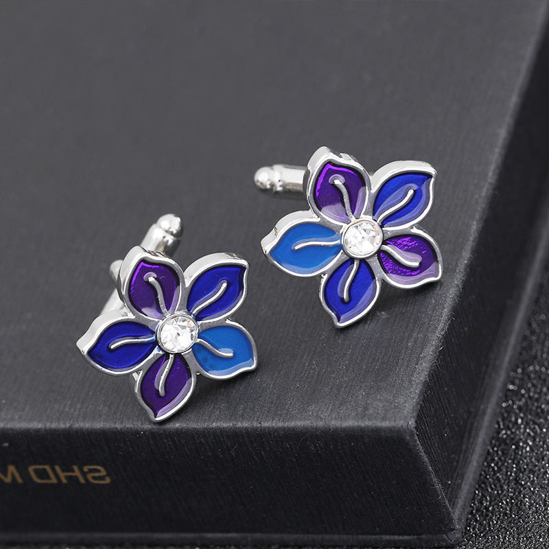 Fashionable Individual Flower French Shirt Cufflinks