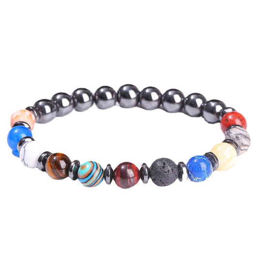 Haematite Planet Galaxy Unisex Bracelet