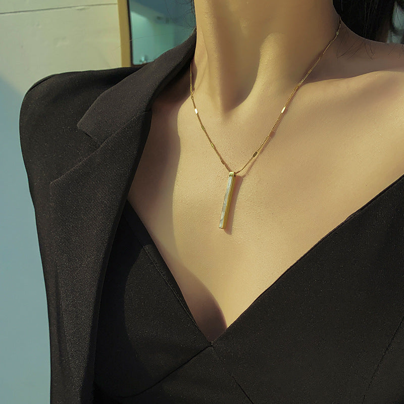 Stainless Steel 14K Gold Natural Necklace