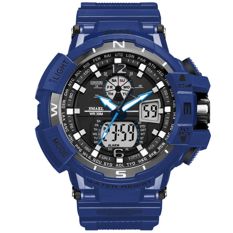 Dual Display Waterproof Multi-Function Watch