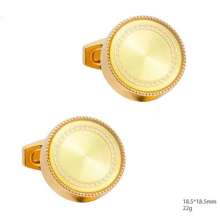 Round Cd Accessories Enamel Cufflinks For Men