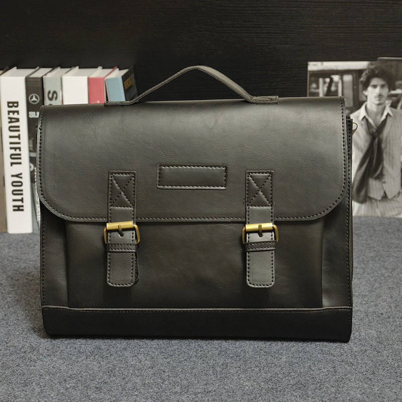 Crazy Horse Leather Tote Briefcase