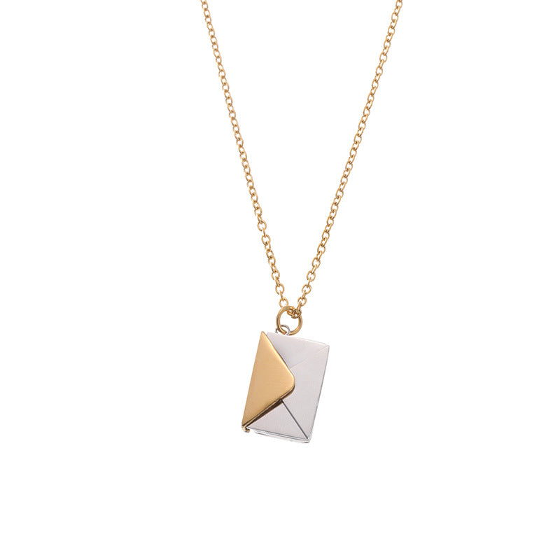 All-Match Envelope Love Letter Necklace Simple Clavicle Chain