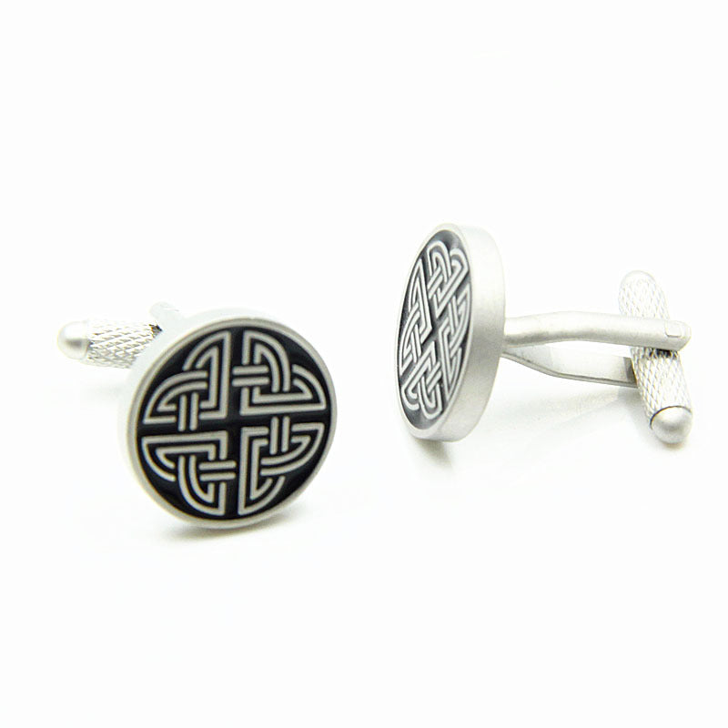 Antique Men's Business Shirt Cufflinks Pearl White Plating Sleeve Nails