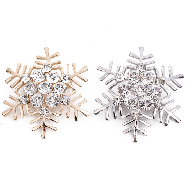 Diamond Snowflake Brooch