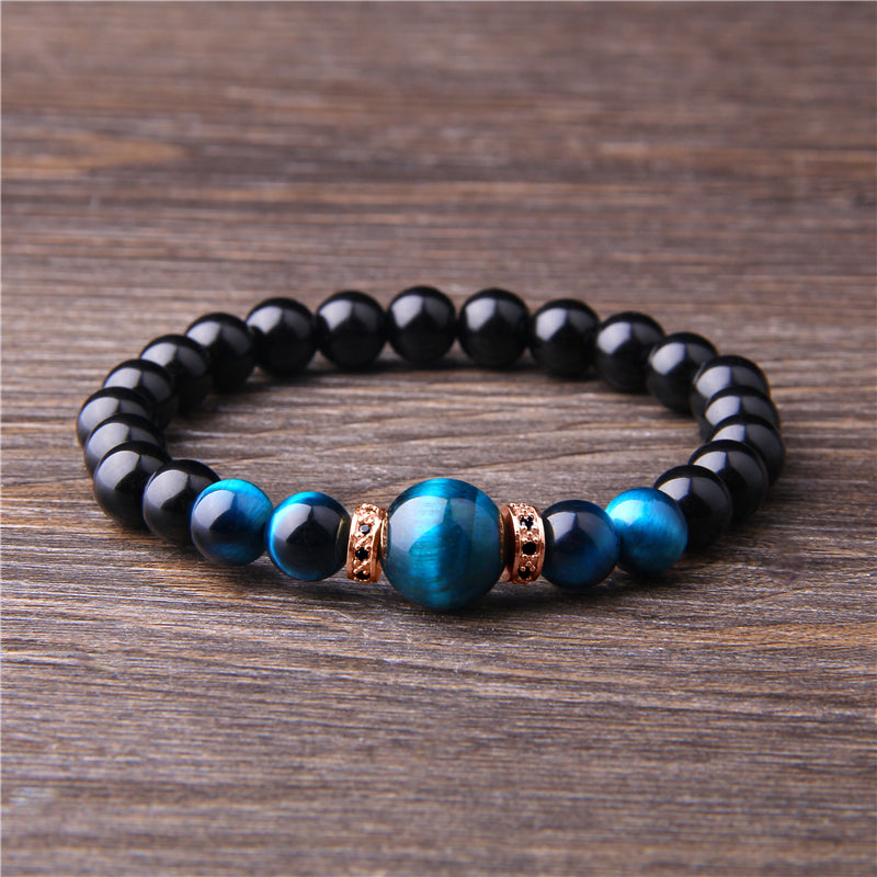 Natural Stone Bracelets Tiger Eye Beads Bracelet For Men