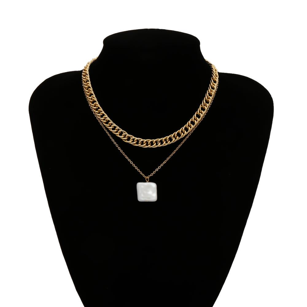 Hip-Hop Double Necklace