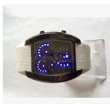 LED Electronic Aviation Watch Men's Fashion Sports Dashboard Creative Watch