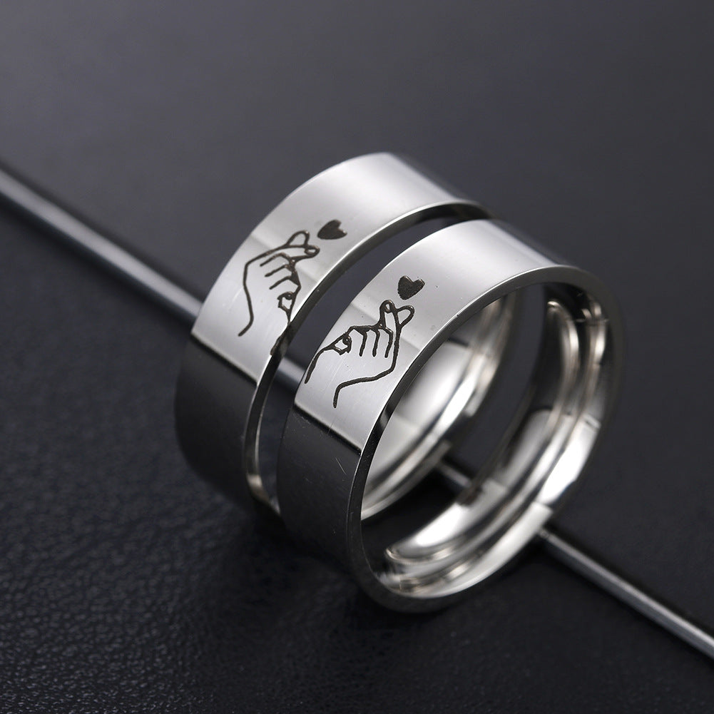 Hot Couple Titanium Steel Ring