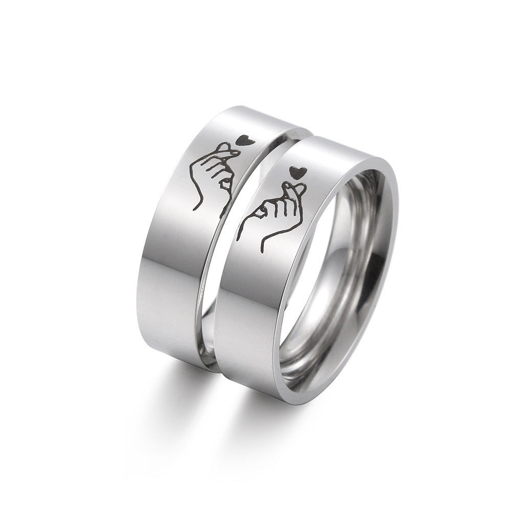 Hot Couple Titanium Steel Ring