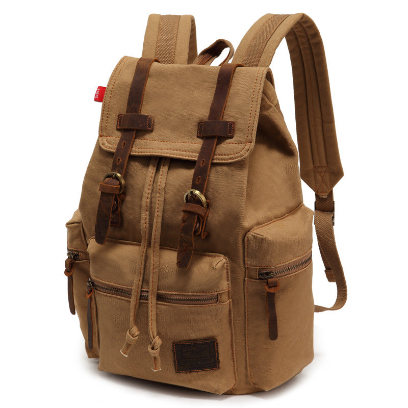 Men's and Women's Canvas Backpack 15.6 Inches Large Capacity