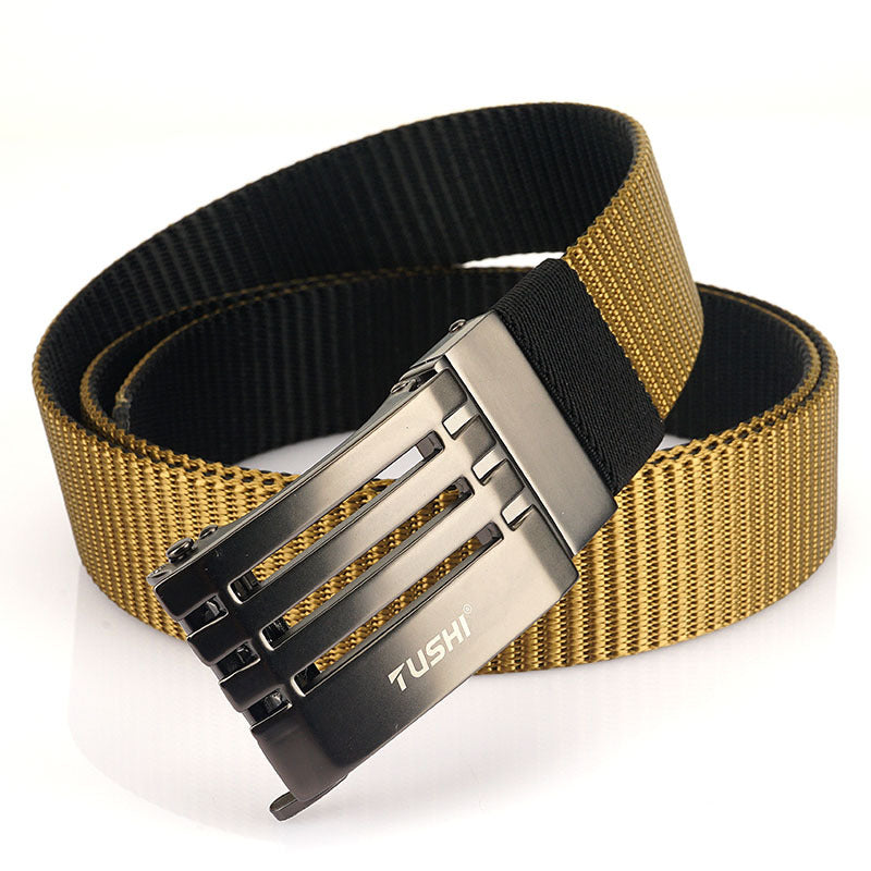 Men's Simple Rotary Automatic Buckle Belt