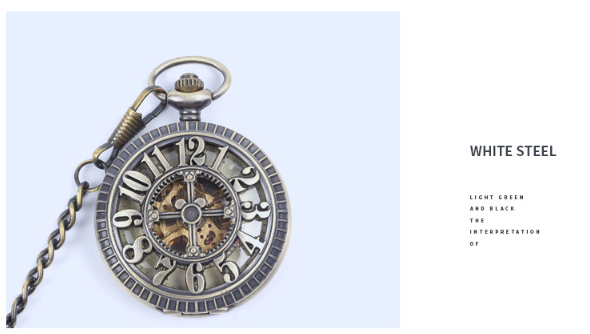 Automatic Semi-Automatic Mechanical Pocket Watch Roman Digital Dial Pocket Watch