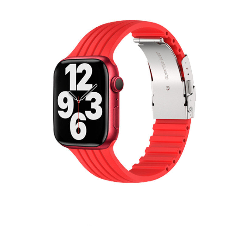 Silicone Stripe Apple Watch Strap For Men and Women