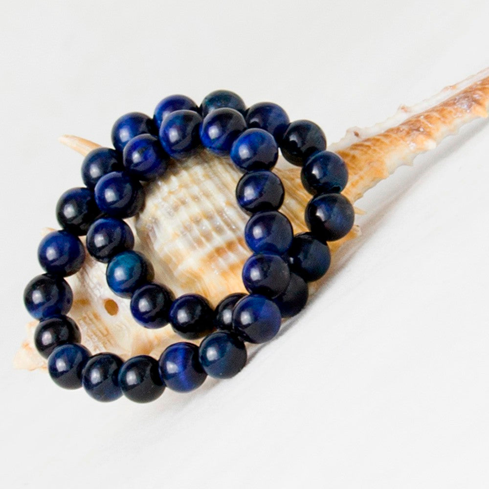 Ethnic Blue Tiger Eye Stone Bracelet