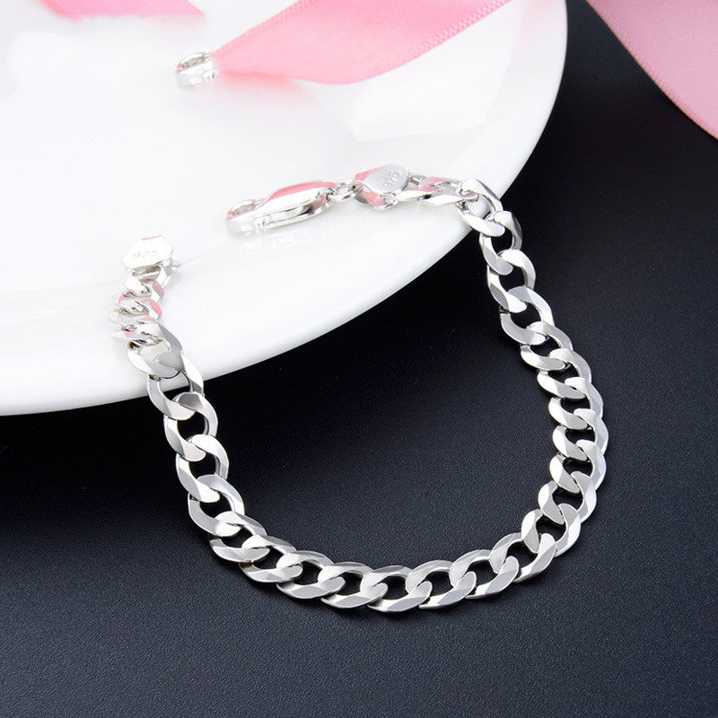 Silver Horsewhip Bracelet For Men