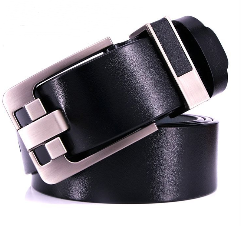 Leather Belt Men's Pin Buckle Retro Belt Two-Layer Leather Antique Belt Trendy Wild Pants Belt E-Commerce Direct Supply