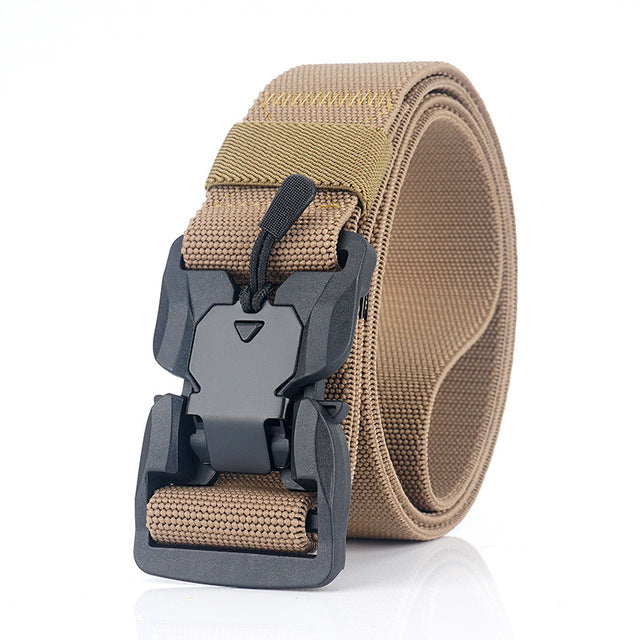 Outdoor Tactical Nylon Magnetic Buckle Elastic Belt Braided Belt Neutral Belt Safety Rope