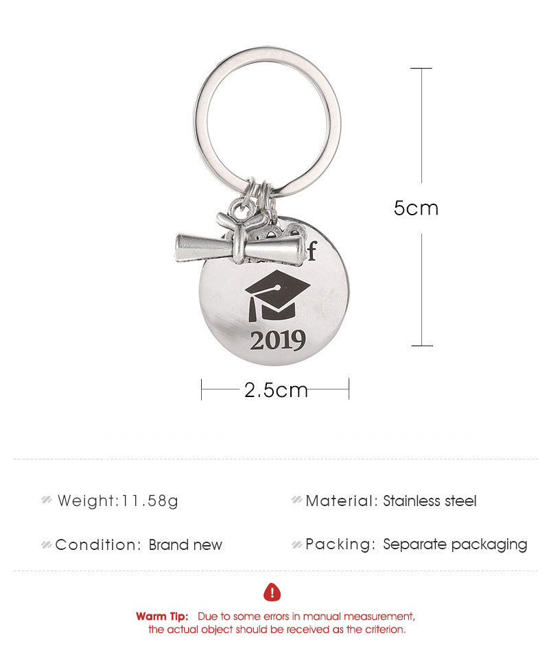 Graduation Season Gift Class Of Stainless Steel Keychain