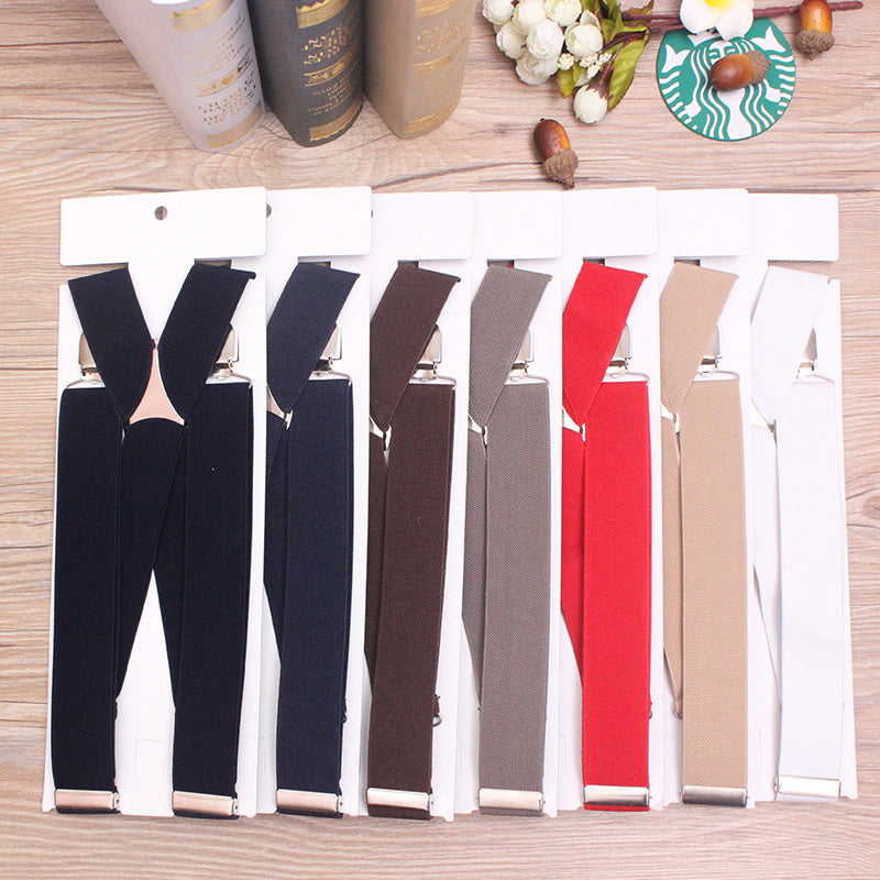 Men's Retro Trousers Suspenders Shirt Suspenders Clip Suspenders