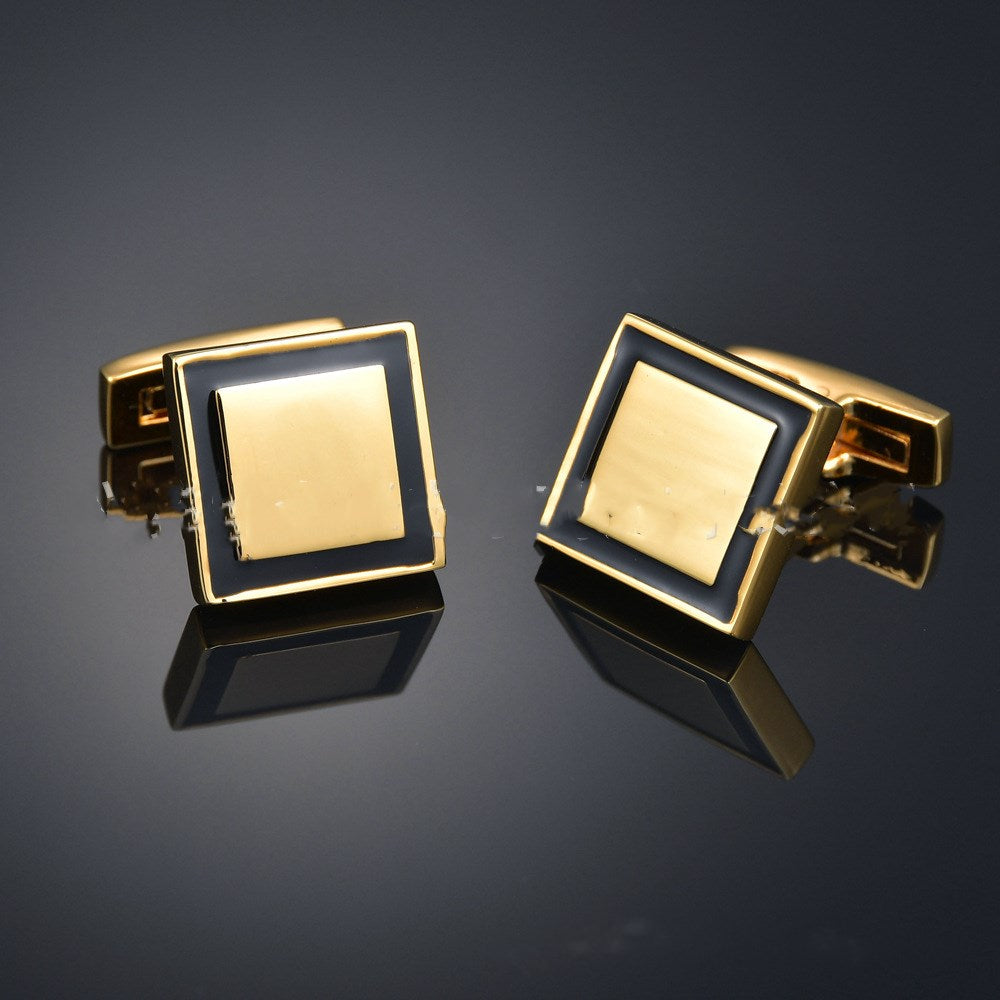 Gold Color Cufflinks Lettersmaple Leavesname Cuff Links For Mens French