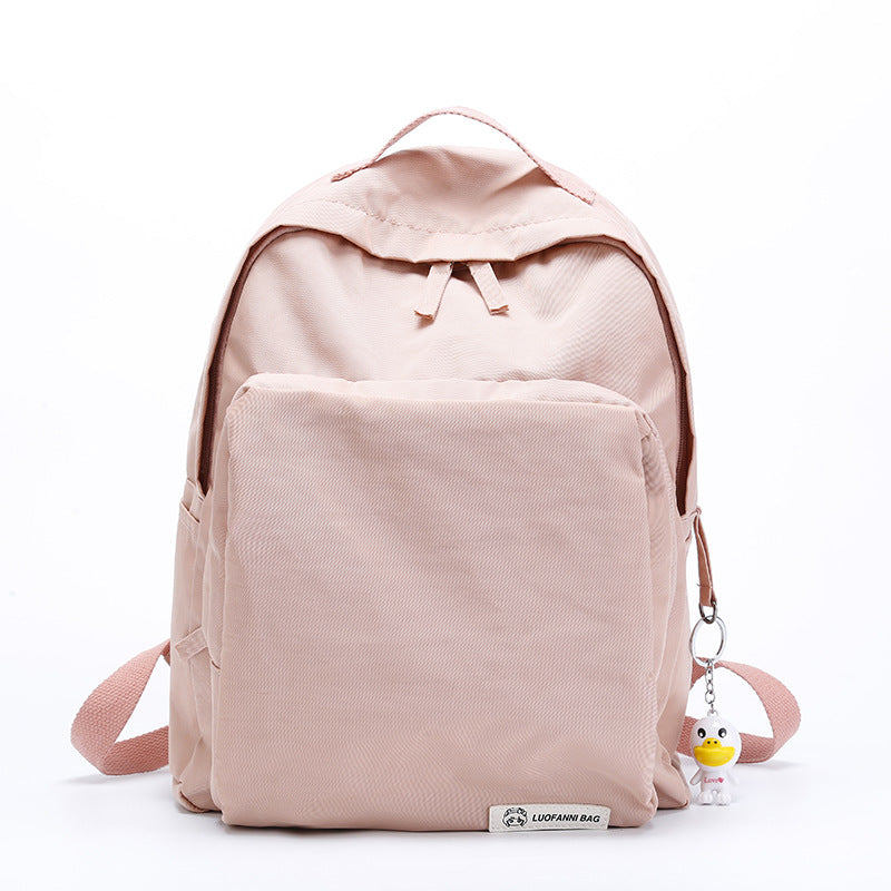 Solid Color Waterproof Oxford Casual Backpack