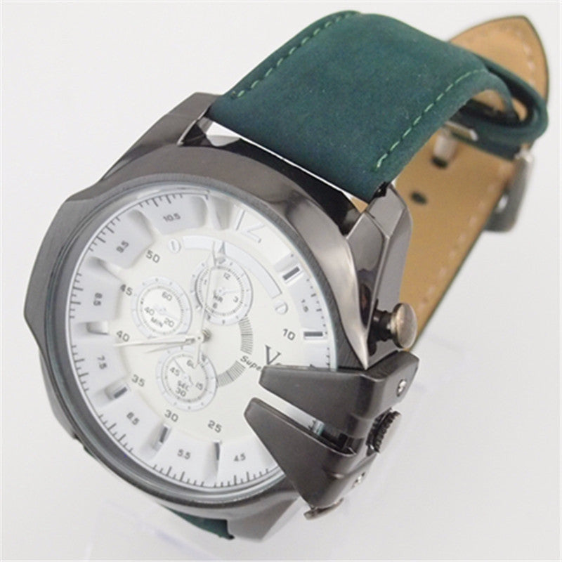 Men’S Electronic Watch With Round Alloy Case And Pin Buckle