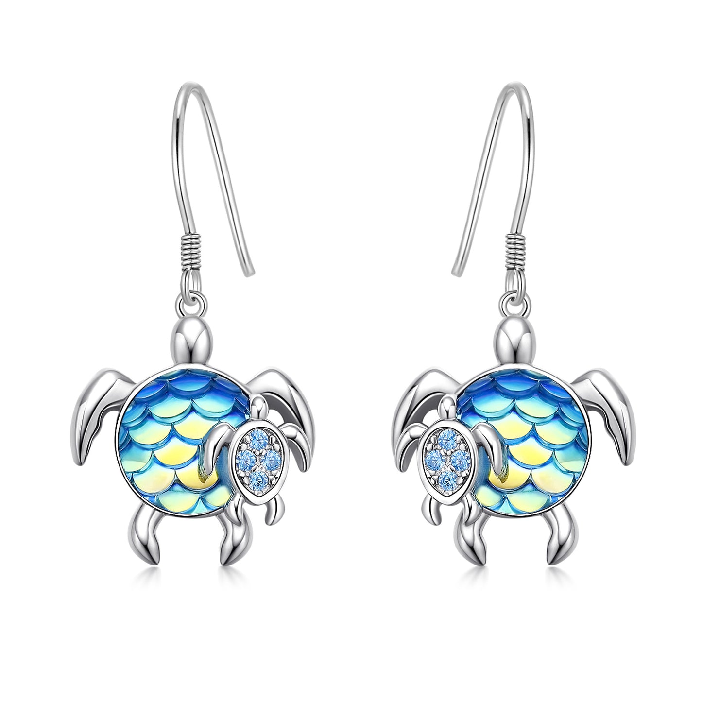 Turtle Earrings Sterling Silver Mom And Baby Dangle Mother And Daughter Tortoise