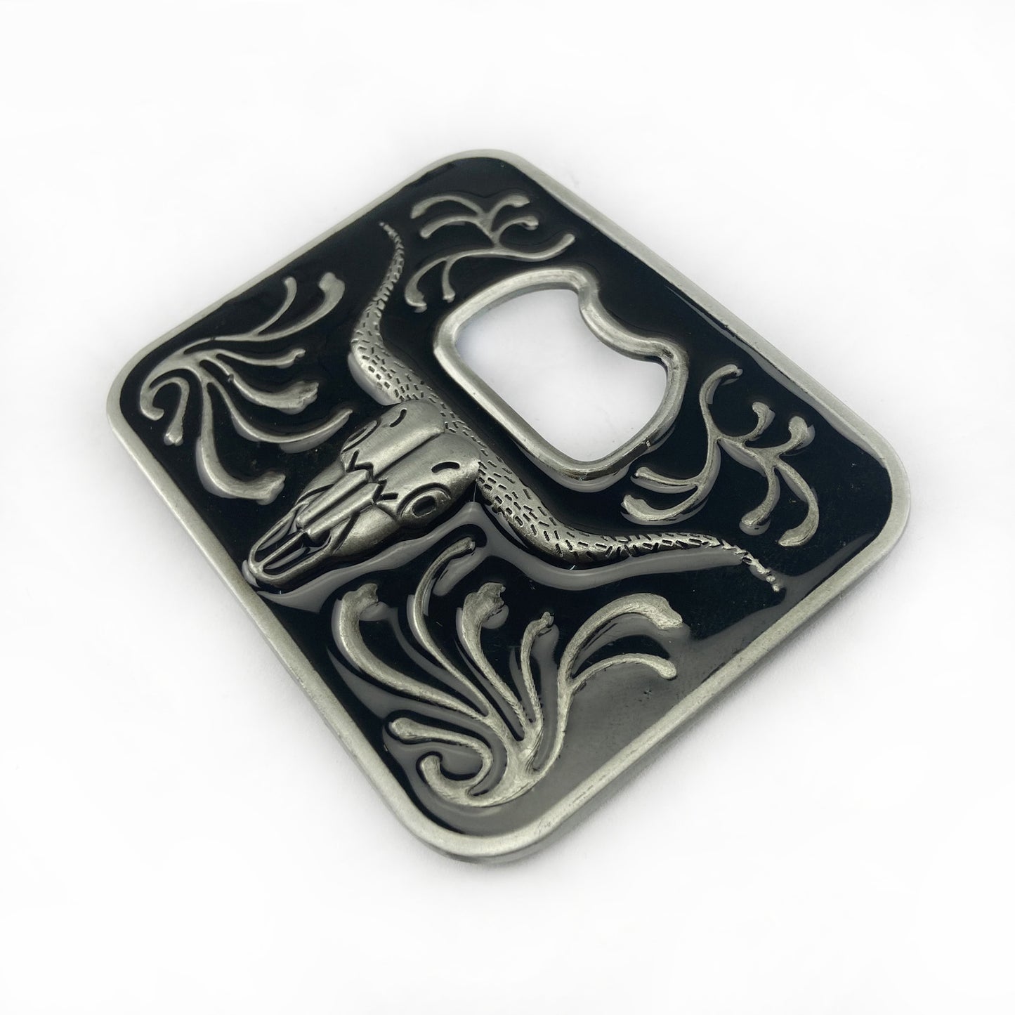 Zinc Alloy Ox Head Bottle Opener Belt Buckle