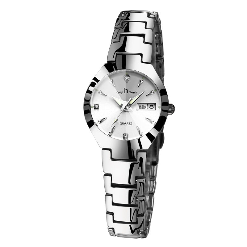 Luminous Watch Couple Watch Calendar Quartz Watch