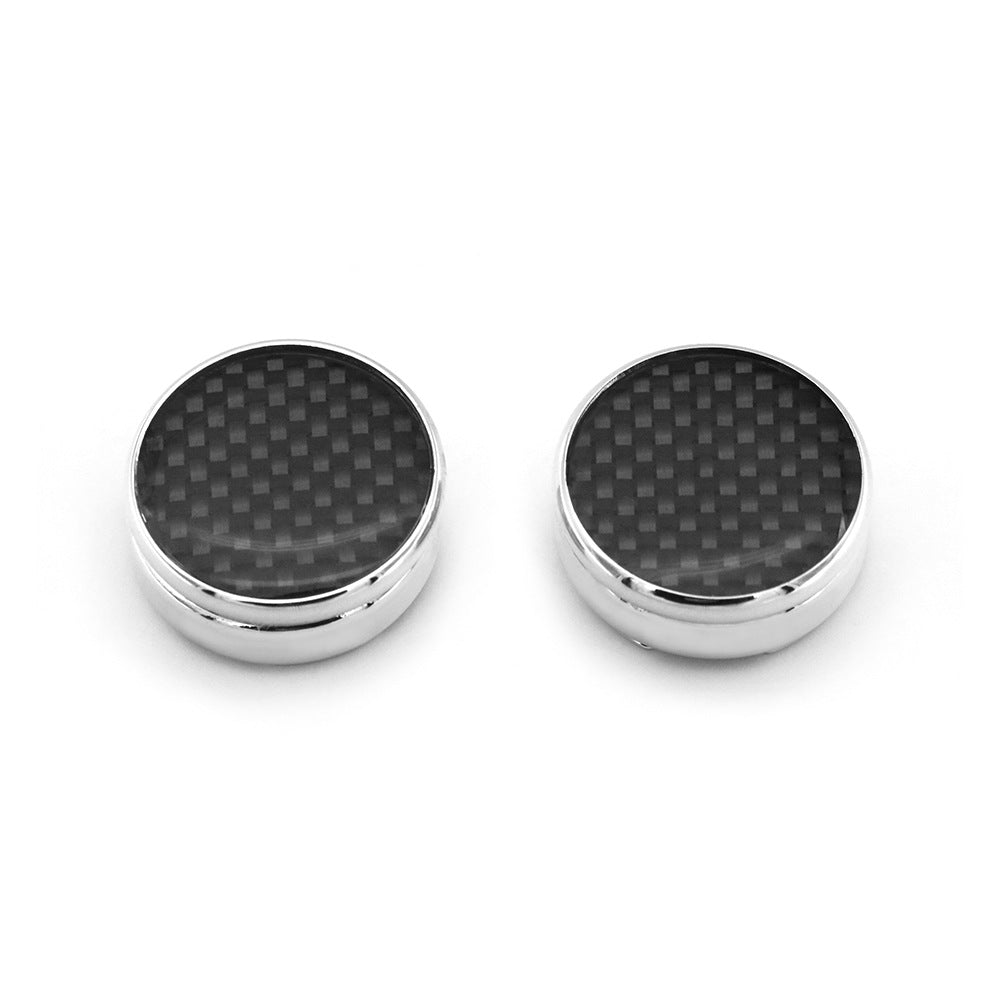 Men's Round Carbon Fiber Cufflink