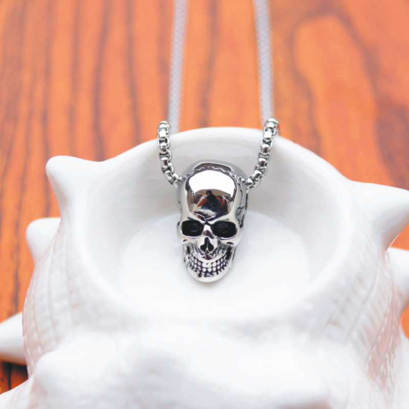 Male Titanium Steel Skull Necklace