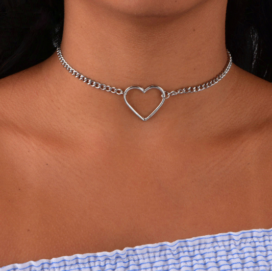 Hot Fashion Jewelry Hollow Heart Choker Necklace