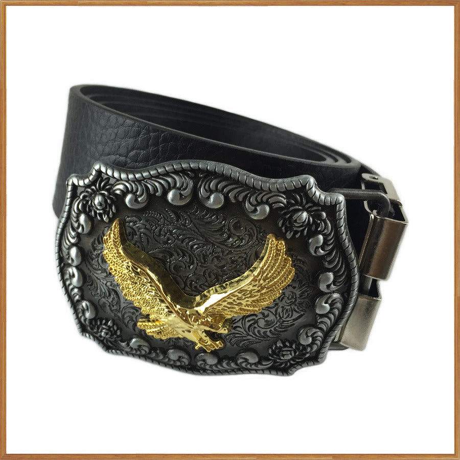 Zinc Alloy Western Cowboy Small Pattern Eagle Belt Buckle