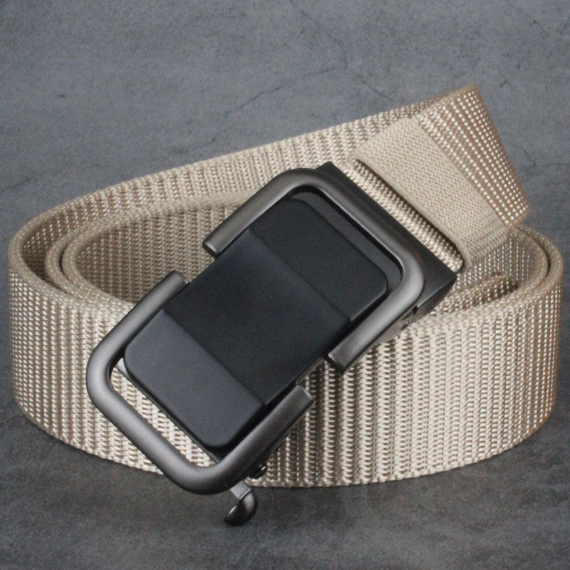 Belt Men's Automatic Buckle Men's Toothless Nylon Canvas Belt