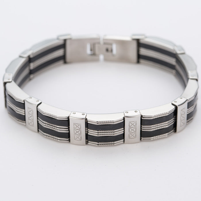 Silicone Titanium Steel Bracelet