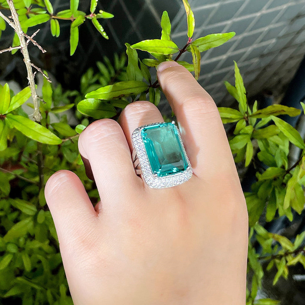 Hot Creative Rectangular Geometric Ring