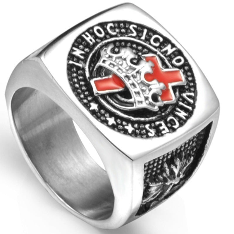 Vintage Cross Stainless Steel Ring