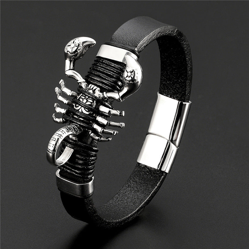 Leather Handmade Bracelet Versatile Men