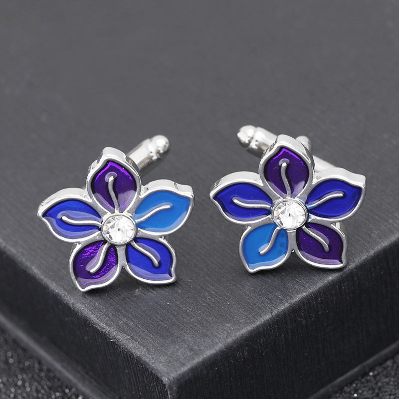 Fashionable Individual Flower French Shirt Cufflinks