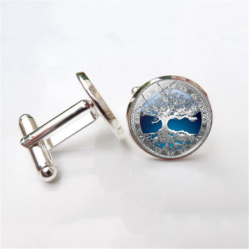 Tree Of Life Time Gem Cufflinks