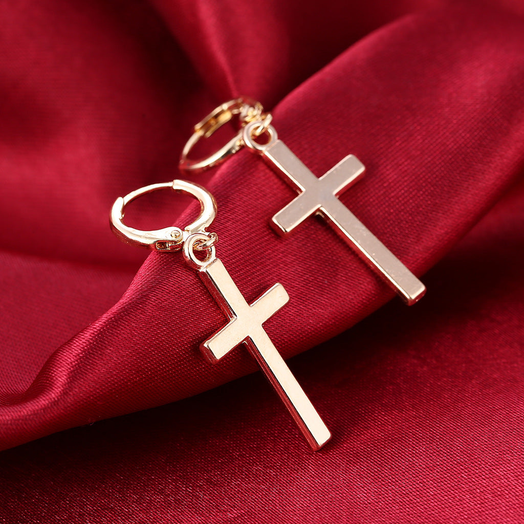 Glossy Cross Earrings