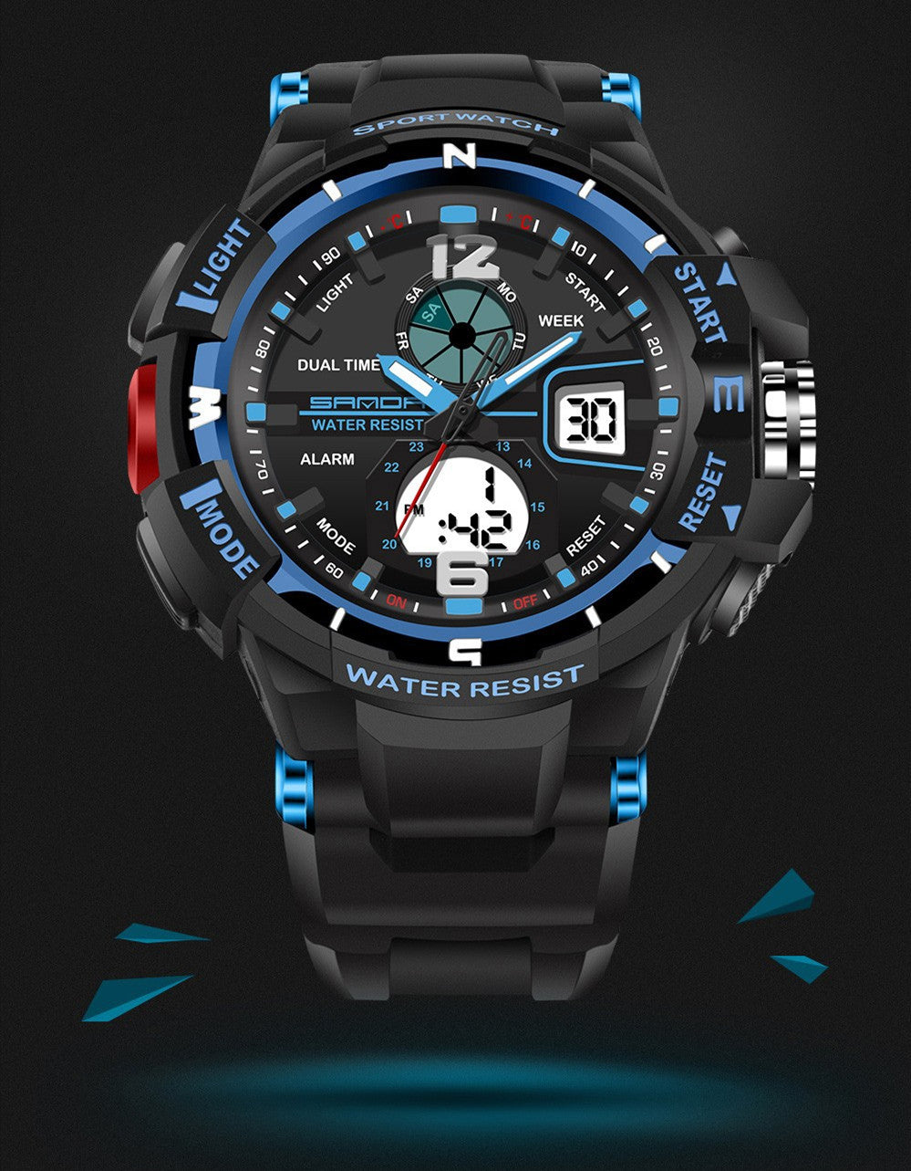 Functional Waterproof Electronic Sports Watch