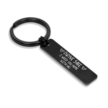 Be Safe Honey I Need You Here With Me Stainless Steel Keychain