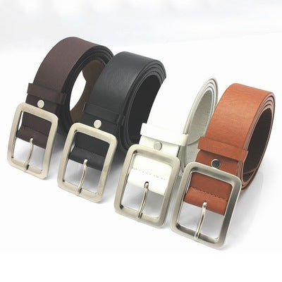 Imitation Leather Belt With Alloy Buckle - Unisex, Eco-Friendly, And Stylish