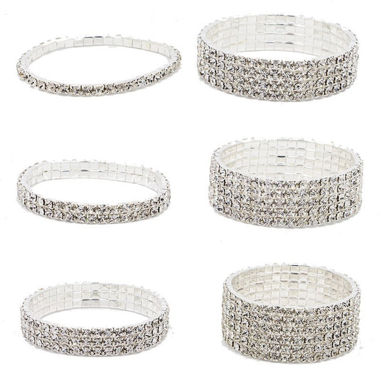 Flash Diamond Elastic Bracelet Korean Version Full Diamond Hot Bracelet